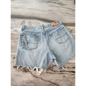Vintage Y2k Abercrombie Fitch Distressed Denim Cutoff Shorts Light Wash Grunge